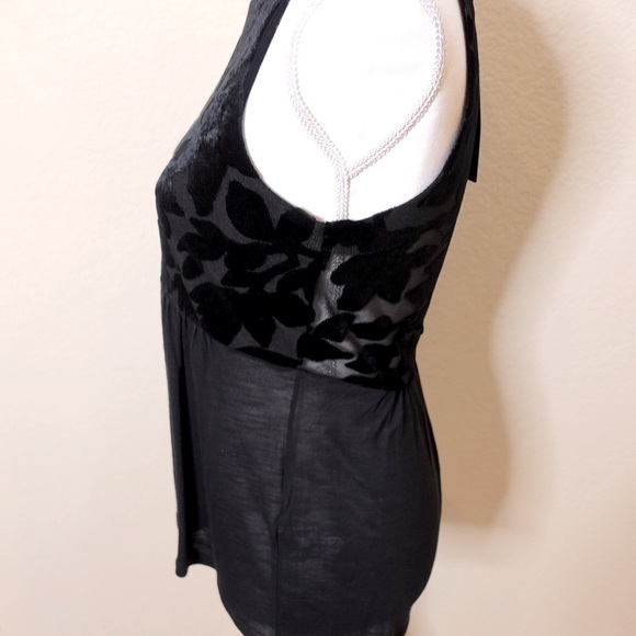 NEW Lucky Brand Black Burnout Velvet Tank Top Size S - Picture 5 of 13